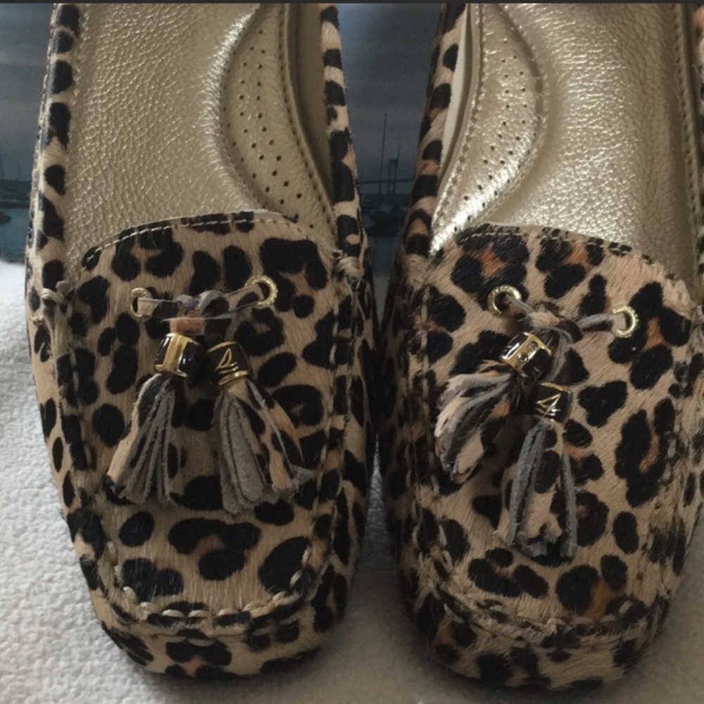 Sperry cheetah print loafer!